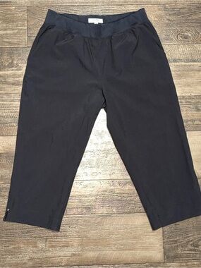 Coral Bay Black Stretch Pull-On Pants